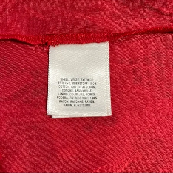 Vanessa Virginia Red Embellished Blouse with Short Sleeves Size XS - Picture 4 of 6